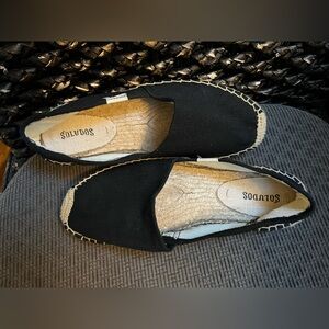 Soludos Classic Black Canvas Espadrilles